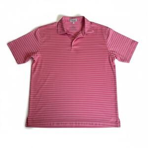 Peter Millar Boys XL (13-14) Summer Comfort Pink w/White Stripes EUC